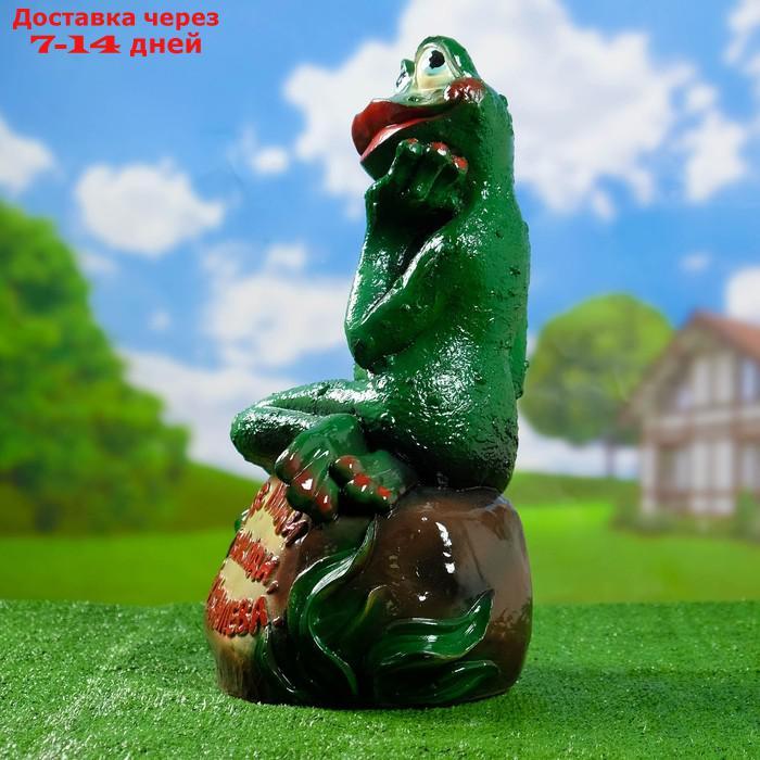 Садовая фигура "Лягушка на камне большая" - фото 2 - id-p224148547