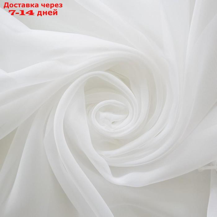 Штора вуаль однотонная 290х260 см, цвет белый - фото 3 - id-p224146432
