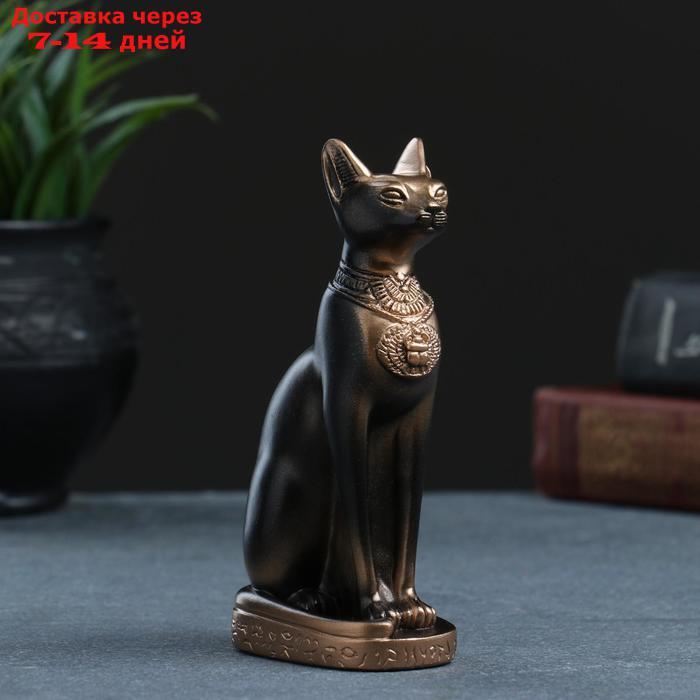 Фигура "Кошка египетская" 13х7см, бронза / мраморная крошка - фото 1 - id-p224146507