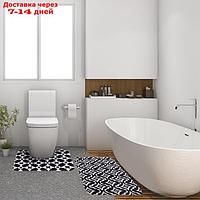 Набор ковриков для ванной Этель "Узор" 2 шт, 80х50 см, 50х40 см, велюр