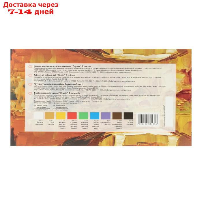 Набор художественных масляных красок в тубах, 9 цветов по 46 мл, "Студия" - фото 2 - id-p224146583