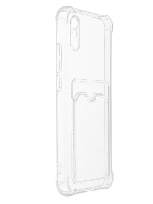 Чехол LuxCase для Xiaomi Redmi 9A TPU с картхолдером 1.5mm прозрачный на телефон редми 9а - фото 1 - id-p224101608