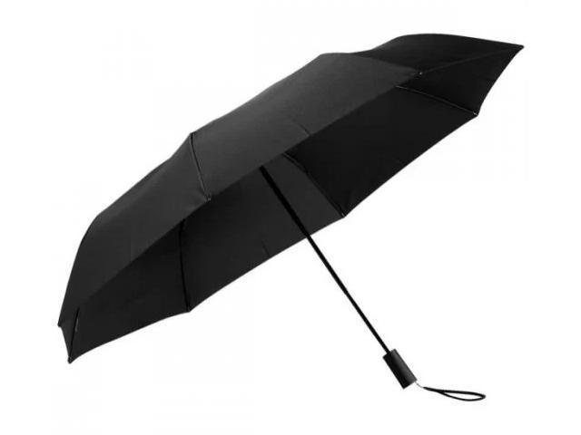 Зонт складной Xiaomi 90 Points Large And Convenient Umbrella черный однотонный мужской зонтик от дождя - фото 1 - id-p224101629