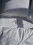Комплект постельного белья "Купалiнка" из сатина. Цвет белый евро, фото 6