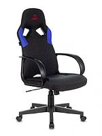 Компьютерное кресло Zombie Runner синее игровое геймерское из экокожи для компьютера геймера на колесиках