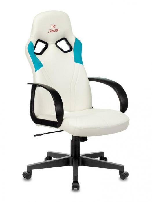 Компьютерное кресло Zombie Runner белое 1456780 игровое геймерское из экокожи поворотное на колесиках - фото 1 - id-p223772548