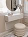 Туалетный гримерный консольный столик NS28 белая тумба подвесная трюмо стол для макияжа, фото 3