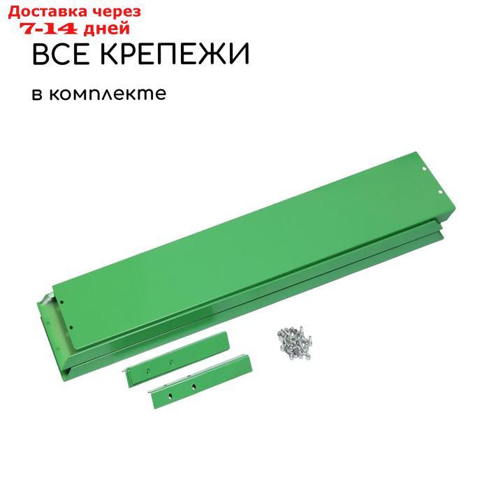 Клумба оцинкованная, 50 × 50 × 15 см, ярко-зелёная, "Квадро", Greengo - фото 5 - id-p224149822