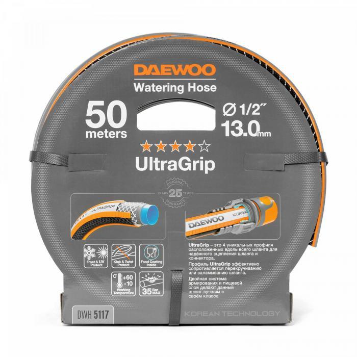 Шланг поливочный 1/2 " (13мм) DAEWOO UltraGrip 50 метров - фото 1 - id-p223864548