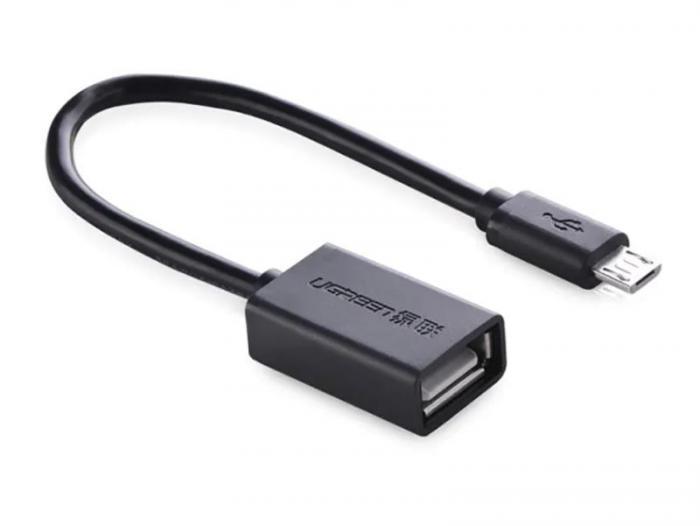 Аксессуар Ugreen Premium OTG USB - Micro USB Black UG-10396 - фото 1 - id-p223610458