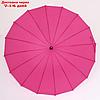 Зонт - трость полуавтоматический "Однотонный", 16 спиц, R = 48 см, цвет МИКС, фото 3
