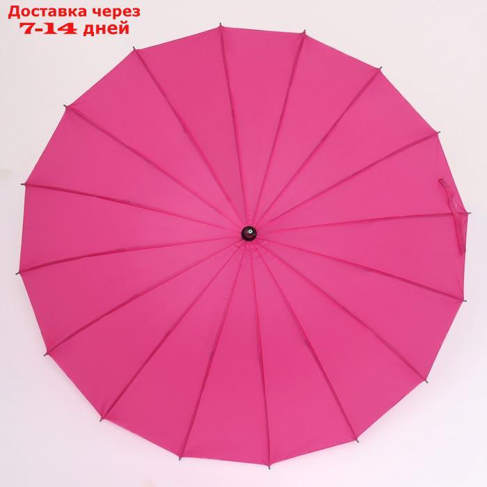 Зонт - трость полуавтоматический "Однотонный", 16 спиц, R = 48 см, цвет МИКС - фото 3 - id-p224147510