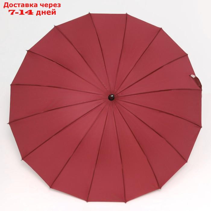 Зонт - трость полуавтоматический "Однотонный", 16 спиц, R = 48 см, цвет МИКС - фото 8 - id-p224147510