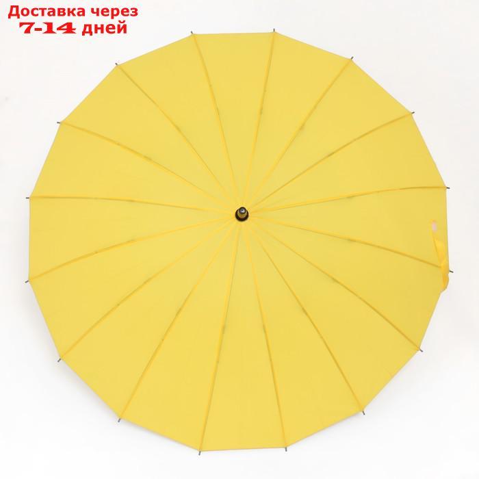 Зонт - трость полуавтоматический "Однотонный", 16 спиц, R = 48 см, цвет МИКС - фото 10 - id-p224147510