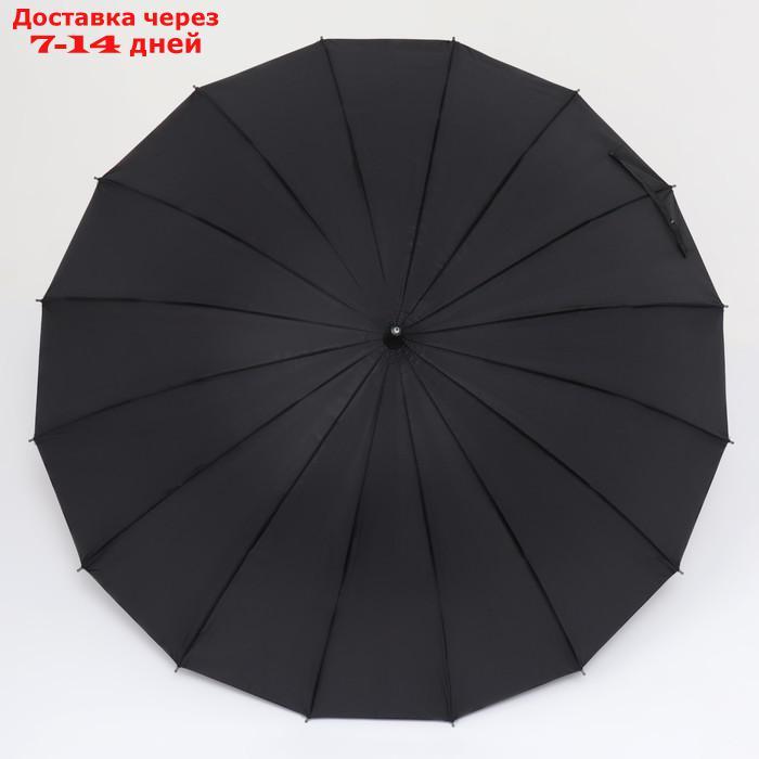 Зонт - трость полуавтоматический "Однотонный", 16 спиц, R = 48 см, цвет МИКС - фото 7 - id-p224147511