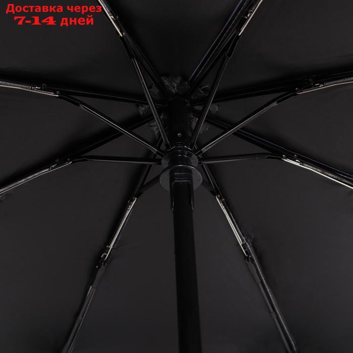 Зонт автоматический "Однотонный", ветроустойчивый, 3 сложения, 8 спиц, R = 48 см, цвет МИКС - фото 4 - id-p224147561