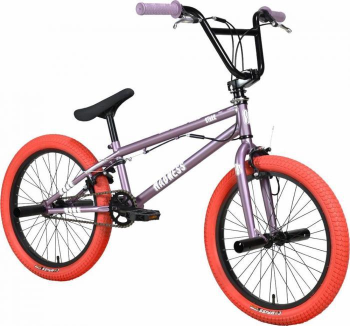 Трюковой велосипед bmx 20 дюймов для триала фристайла мальчиков детей ригид STARK Madness бмх 2 фиолетовый - фото 5 - id-p223903551