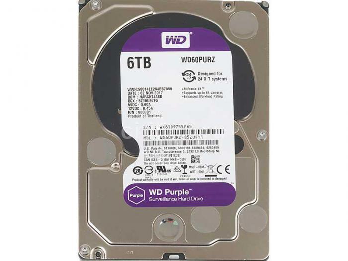 Жесткий диск Western Digital 6Tb Purple WD63PURZ - фото 1 - id-p223610633