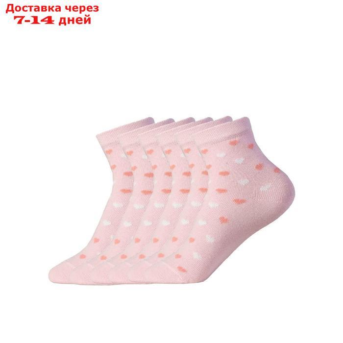 Набор подростковых носков, размер размер 18-20, 6 пар, цвет розовый - фото 1 - id-p224150070
