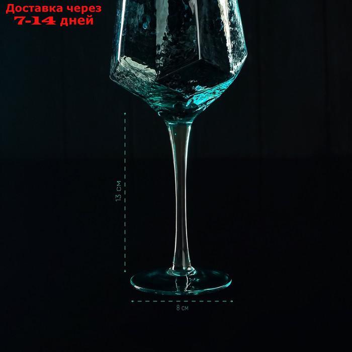 Набор бокалов для вина "Дарио", 500 мл, 7,3×25 см, 2 шт, цвет изумруд - фото 2 - id-p224151209