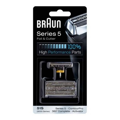 Сетка и режущий блок для бритв Braun Series 5 51S (серебристый) - фото 1 - id-p194256384