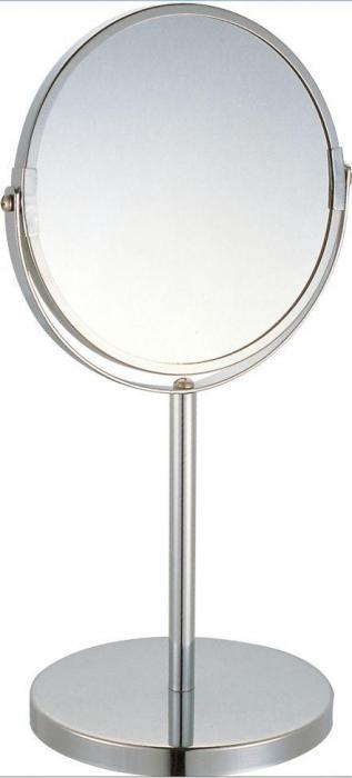 Косметическое зеркало с увеличением двустороннее макияжное РЫЖИЙ КОТ M-1605 круглое настольное для макияжа - фото 1 - id-p223962272