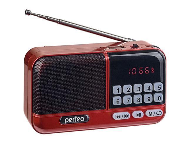 Портативный радиоприемник Perfeo Aspen PF B4058 красный цифровой приемник - фото 1 - id-p223962277