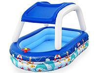 Детский надувной бассейн с навесом BestWay Sea Captain 213x155x132cm 54370 BW