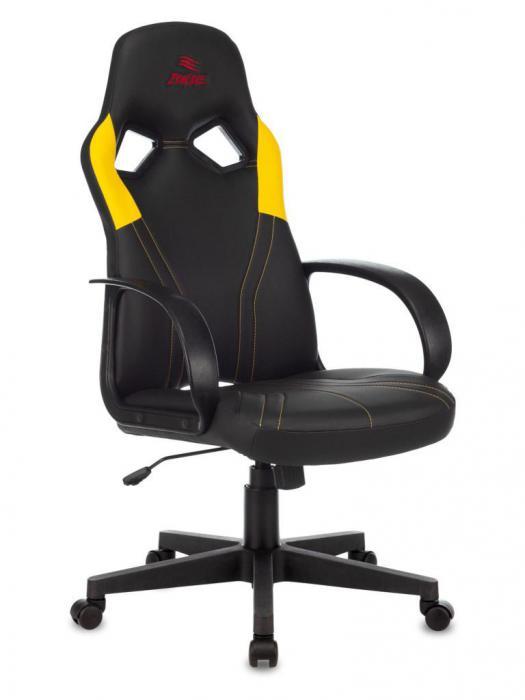 Компьютерное кресло Zombie Runner желтое эргономичное игровое геймерское из экокожи для компьютера геймера - фото 1 - id-p223962423