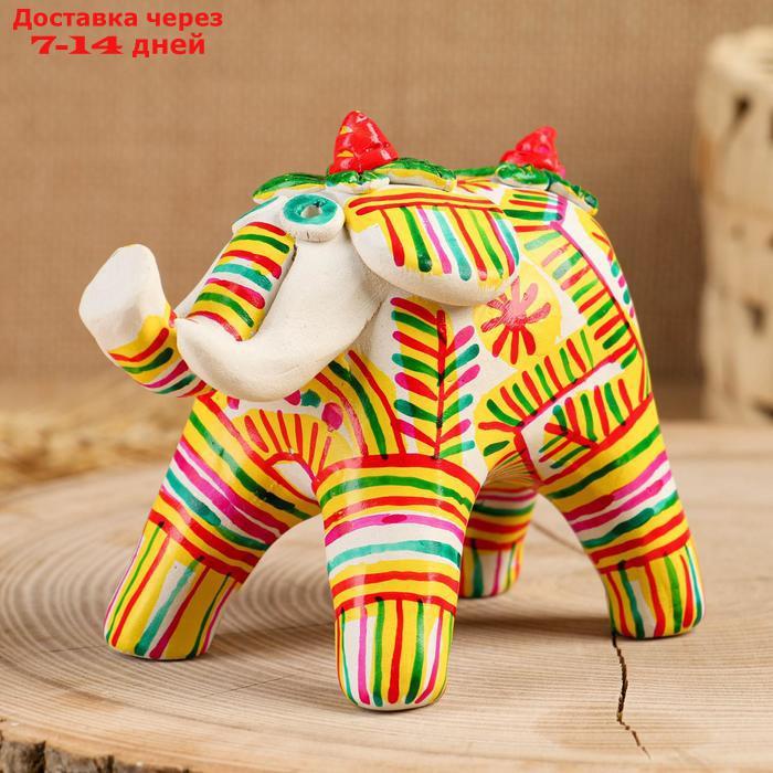 Филимоновская игрушка "Слон" 10 см - фото 7 - id-p224150213