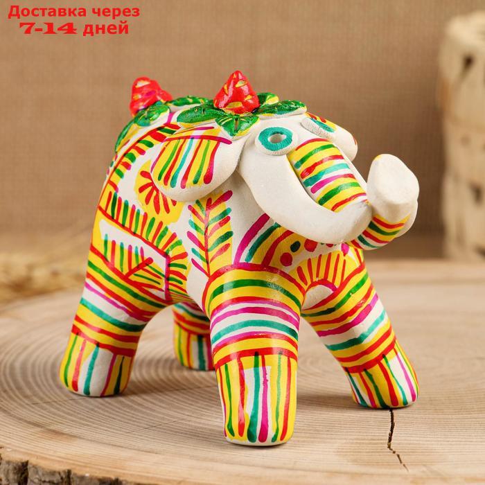 Филимоновская игрушка "Слон" 10 см - фото 9 - id-p224150213