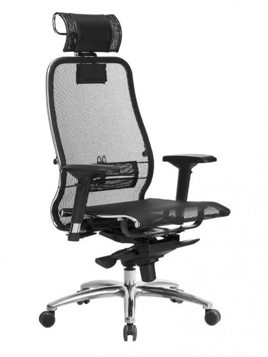 Компьютерное кресло стул руководителя для компьютера Метта Samurai S-3.04 черное сетка - фото 1 - id-p223962612