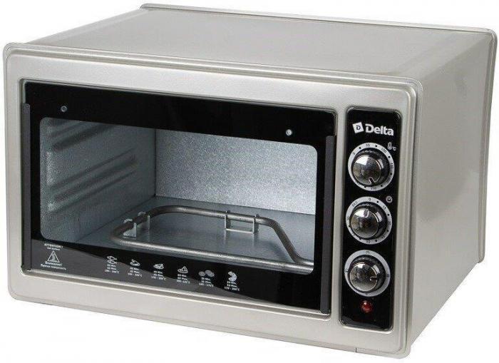 Электрическая мини печь жарочный шкаф DELTA D-0123 серая настольная духовка для дачи - фото 2 - id-p223962638