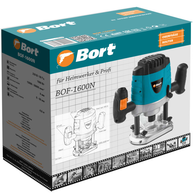Вертикальный фрезер Bort BOF-1600N - фото 6 - id-p224187167