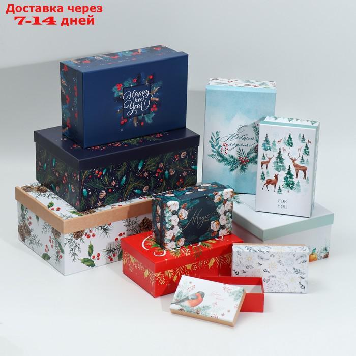 Набор коробок 10 в 1 "Новогодний", 12 х 7 х 4 32.5 × 20 × 12.5 см 4 - фото 1 - id-p224150290