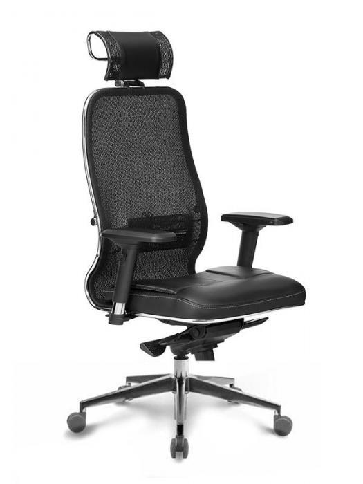 Эргономичное компьютерное кресло стул руководителя для компьютера Метта Samurai SL-3.041 Black Plus - фото 1 - id-p224019808