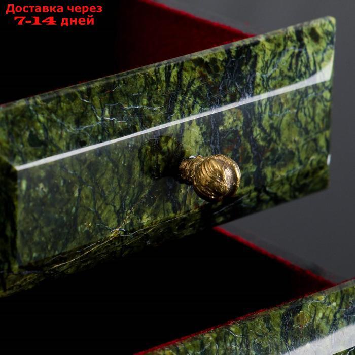 Ларец "Комод", 23х12,5х15 см, натуральный камень, змеевик - фото 4 - id-p224150330