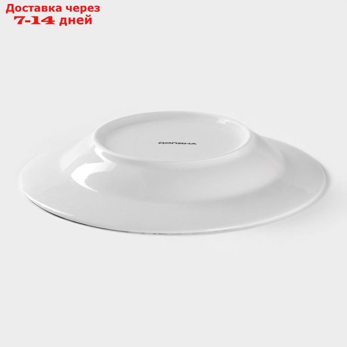 Тарелка суповая Доляна "Пташка", d=20,2 см, цвет белый - фото 3 - id-p224148138