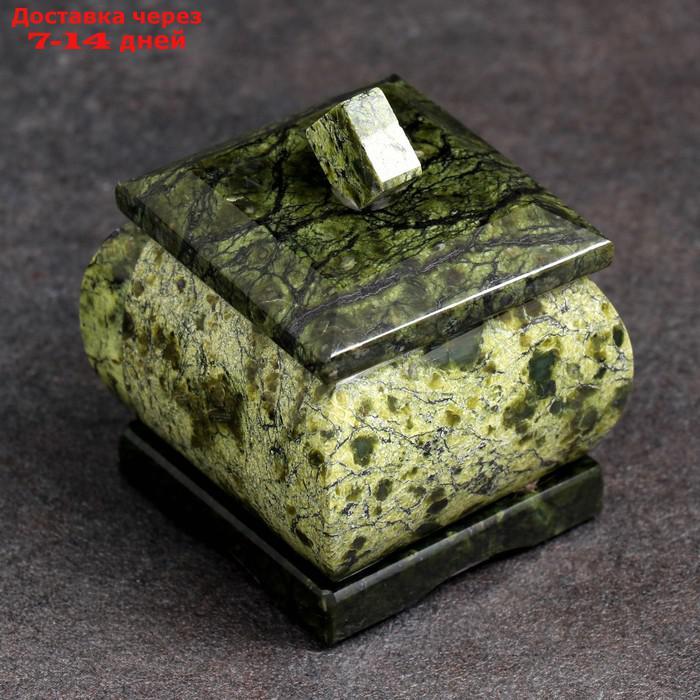 Шкатулка "Малый ларчик", 5х5х6 см, натуральный камень змеевик - фото 6 - id-p224150351
