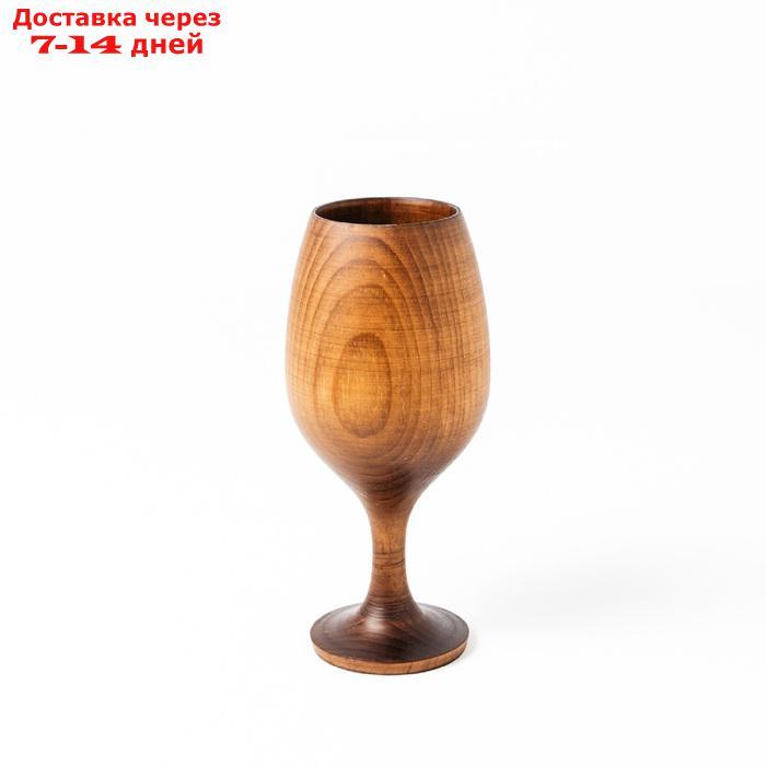 Бокал для вина из натурального кедра Magistro, 16,5×7 см, цвет шоколадный - фото 2 - id-p224148174