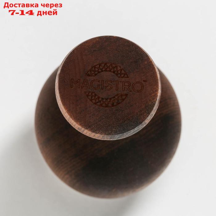 Бокал для вина из натурального кедра Magistro, 16,5×7 см, цвет шоколадный - фото 4 - id-p224148174