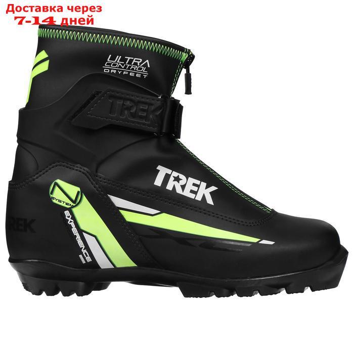 Ботинки лыжные TREK Experience 1 NNN ИК, цвет чёрный, лого зелёный неон, размер 40 - фото 1 - id-p224150390