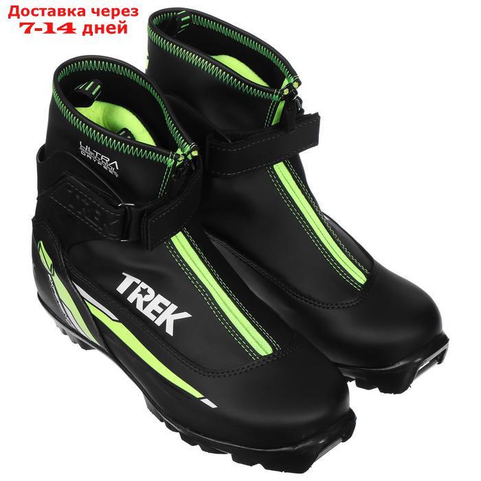 Ботинки лыжные TREK Experience 1 NNN ИК, цвет чёрный, лого зелёный неон, размер 40 - фото 2 - id-p224150390