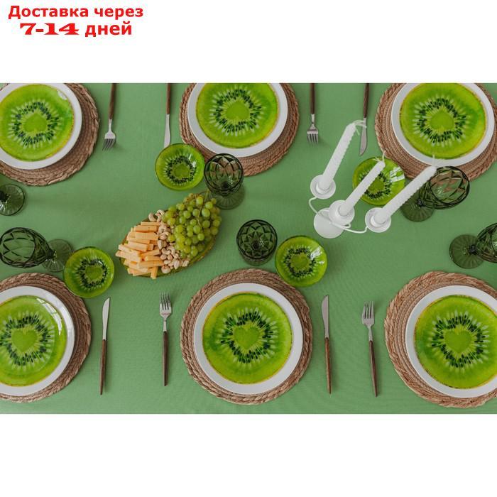 Набор тарелок Доляна "Романтичный киви", 19 предметов: салатник, 6 десертных тарелок, 6 обеденных тарелок, 6 - фото 7 - id-p224148206