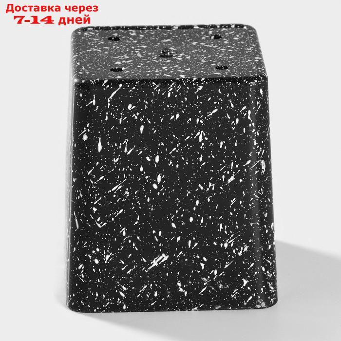 Набор столовых приборов "Мрамор чёрный", 1,2 мм, 24 предмета, на подставке - фото 9 - id-p224148212