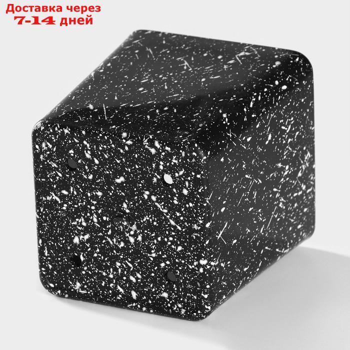 Набор столовых приборов "Мрамор чёрный", 1,2 мм, 24 предмета, на подставке - фото 10 - id-p224148212