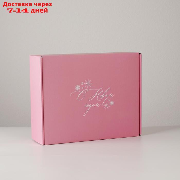 Коробка складная "Розовый новый год", 27 × 21 × 9 см - фото 2 - id-p224150391