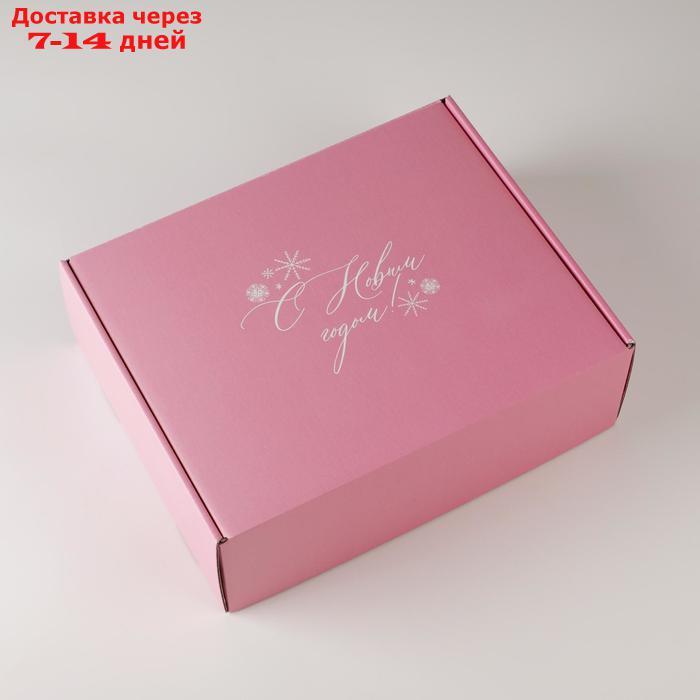 Коробка складная "Розовый новый год", 27 × 21 × 9 см - фото 3 - id-p224150391