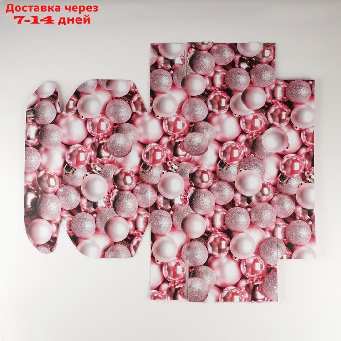 Коробка складная "Розовый новый год", 27 × 21 × 9 см - фото 6 - id-p224150391