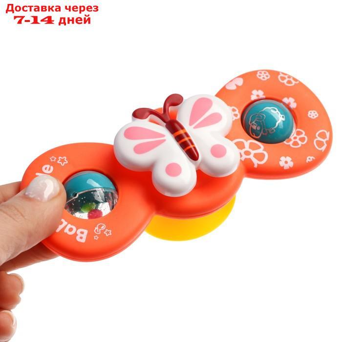 Набор игрушек для игры в ванне "Спиннер. Бабочки", 3шт, на присоске - фото 7 - id-p224151459